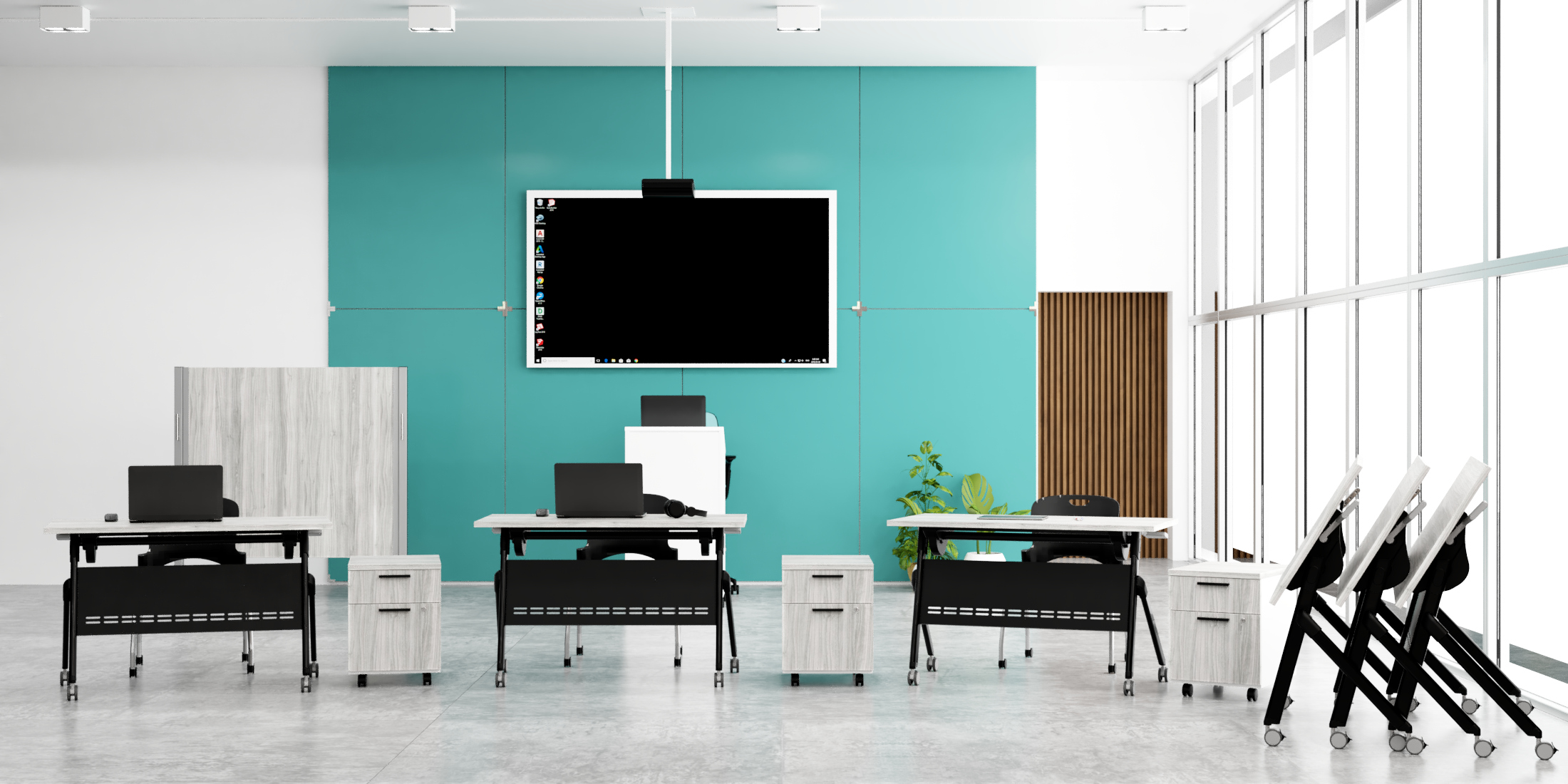 Cardi Tables — Flip, Stay & Roll classroom environment