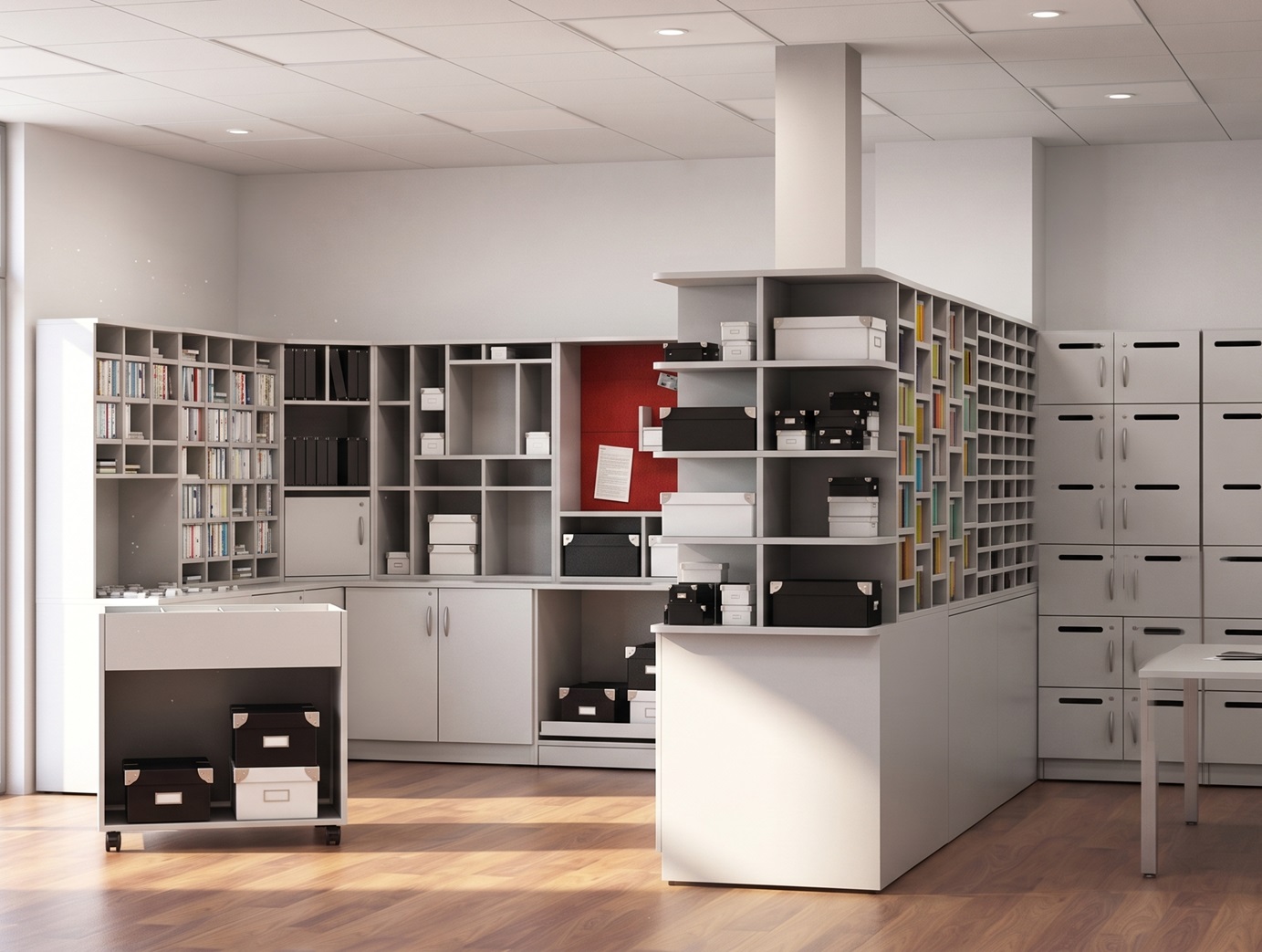 Custom Mailroom — Light Grey / Silver Straight