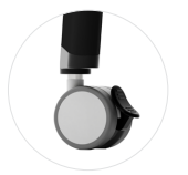 Swivel locking castor detail