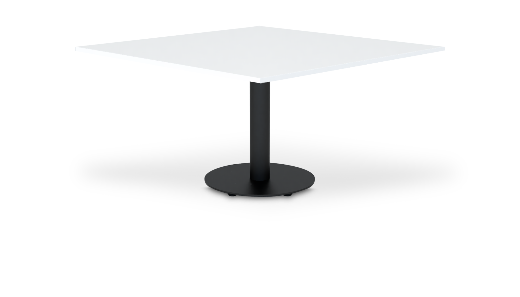 Square Top — Flat Round Base