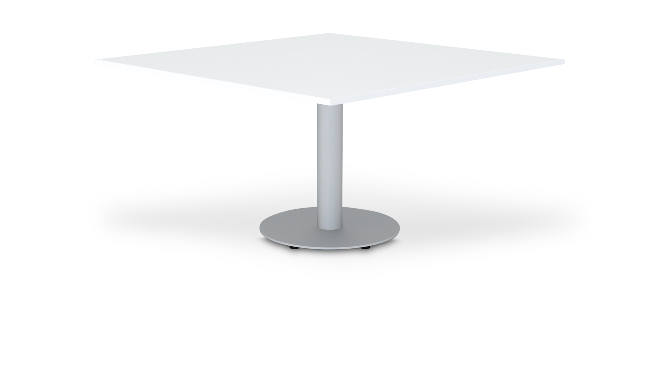 Square Top — Flat Round Base