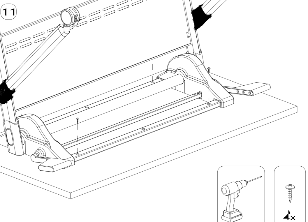 Attach the worksurface