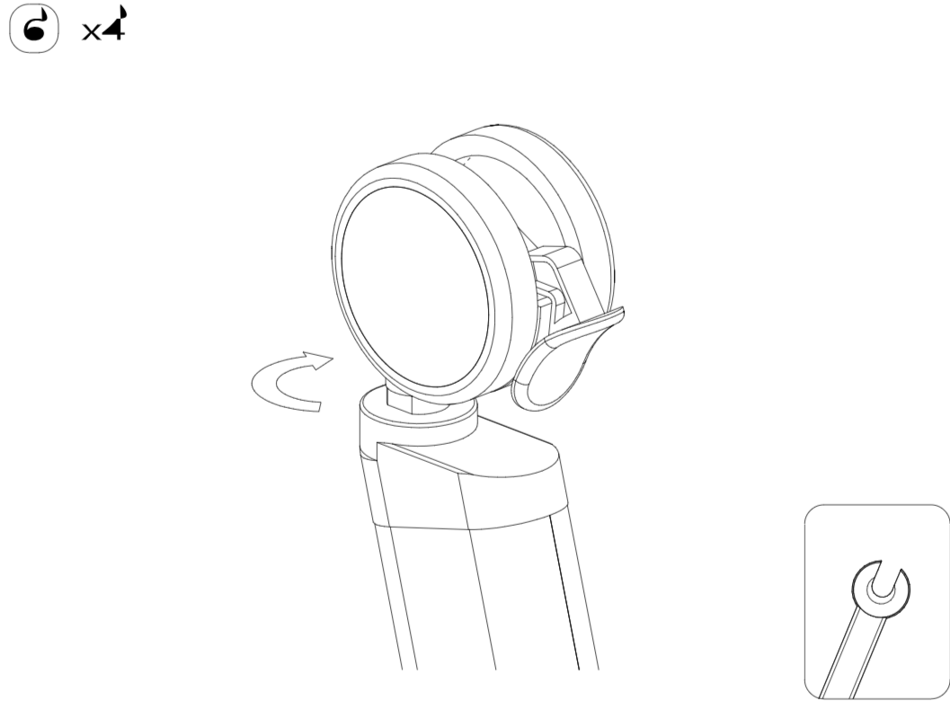 Seat and lock the casters